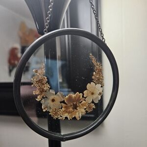 Small Pressed Flower Glass Wall Hanging
